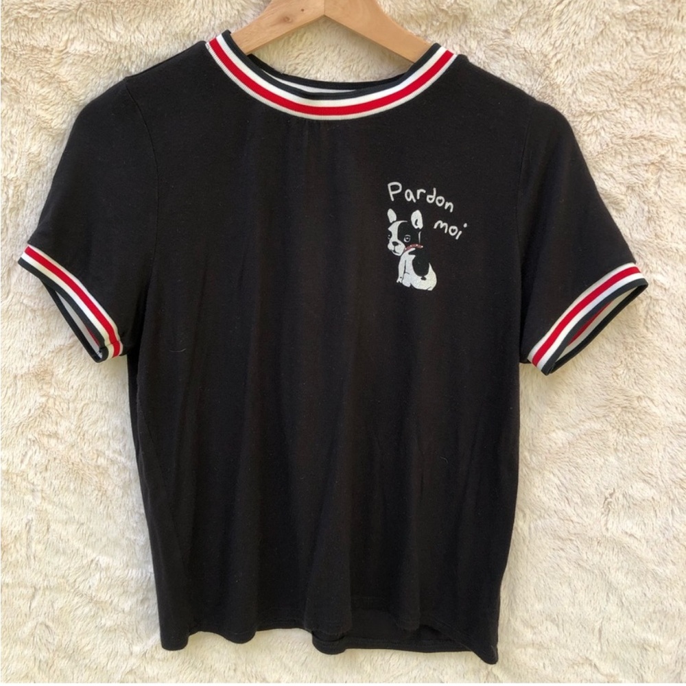 Gaze Pardon Moi Boston Terrier T-shirt